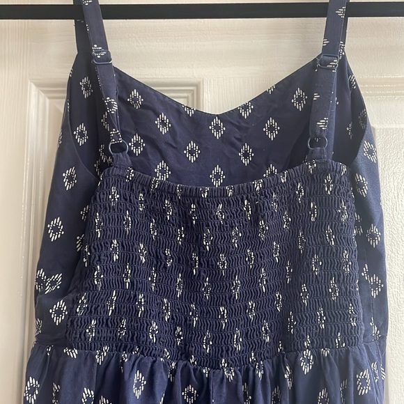 Old Navy A-Line Cotton Summer Dress - Navy with White Abstract Pattern Size XS - Picture 4 of 4